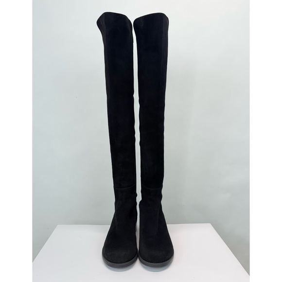 Stuart Weitzman 5050 Over The Knee Boot Black Suede Sz 9.5 - Picture 6 of 16